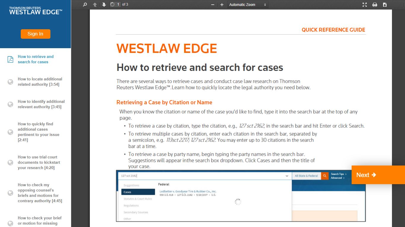How to retrieve and search for cases - Thomson Reuters Practical Law